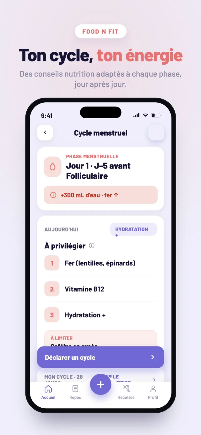 Ton cycle, ton énergie — conseils nutrition par phase