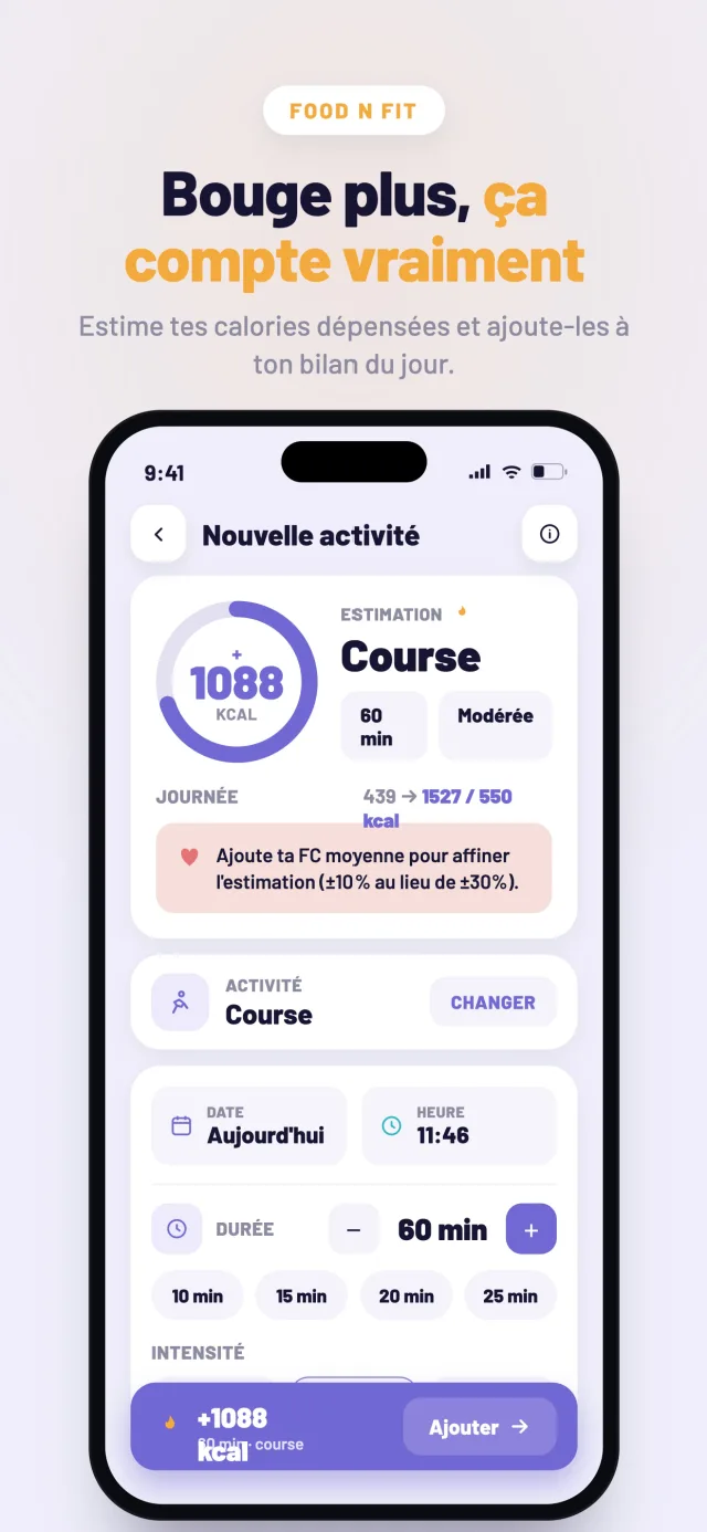 Bouge plus, ça compte vraiment — ajout d'une activité